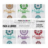 Libro Para Colorear Adultos Mandalas - 6 Libros + Regaló