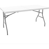 Mesa Plegable 152 Cm Tipo Maletin Blanca