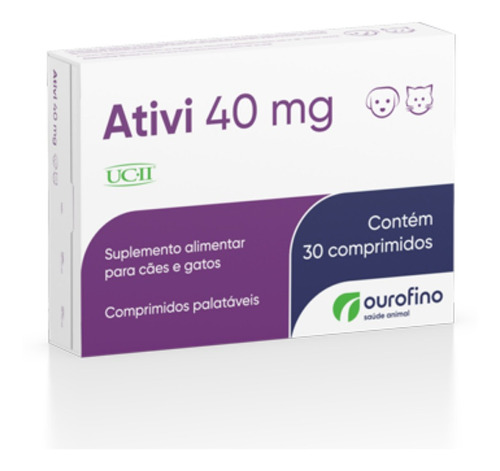 Ativi 40mg Ucii 30 Compr Ouro Fino Regenerador Articular