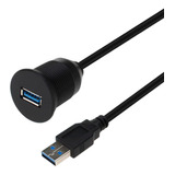 Cable De Extension Usb 3.0 Macho A Hembra | 1 M / Negro