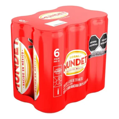 Pack X6 Refrescos Sabor Manzana 355ml Sidral Munde | MercadoLibre