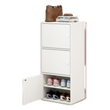 Organizador De Zapatos Gabinete 3 Puertas Arce Con Blanco