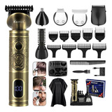 Rasuradora Máquina Cortar Cabello Kit Kemei Km-1637 Con Led