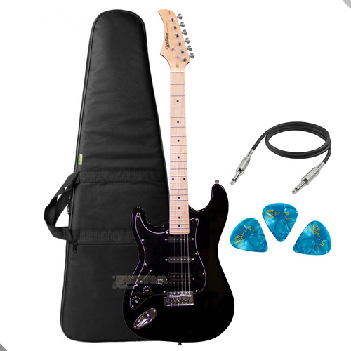 Guitarra Canhota Stratocaster Iniciantes St211l + Acessórios