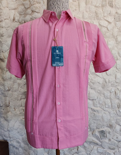 Guayabera Yucateca De Lino Para Hombre Mod. Celestun Mc