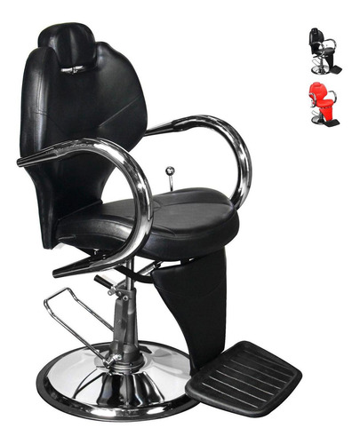 Sillon Barbero Peluqueria Estetica Hidráulico Color Negro