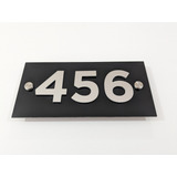 Número Residencial Aluminio Comp. Plata/negro 3 Dígitos