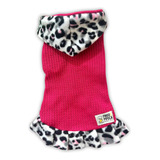 Roupa Pet Inverno Vestido Tricô Para Cachorro Tigresa Rosa