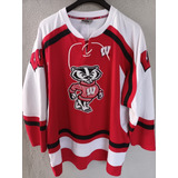 Playera Hockey Wisconsin Badgers Xl Adulto Bordado 