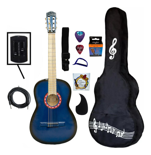 Kit Guitarra Clásica Vego Electroacústica Diestros