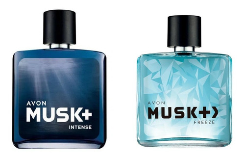 02 Deo Colônia Perfume Masculino Musk + Avon 75ml