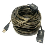 Kit 5 Cabo Extensor Usb 2.0 Ativo 20m Metros Nfe Atacado