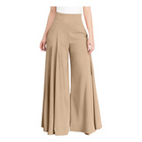 Pantalones W Para Mujer, Lisos Y Elegantes, De Cintura Alta