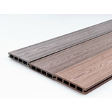 Deck Pvc Wpc Símil Madera Exterior Con Accesorios Liso 