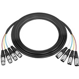 Cable Para Micrófono: 4 Canales Xlr Snake, Ancable 15 Pies (