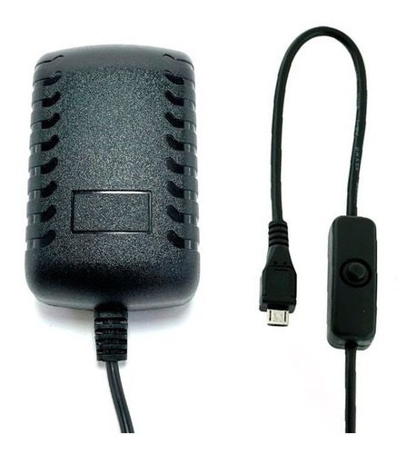 Eliminador Micro Usb 5v 3a Cargador Con Boton On / Off