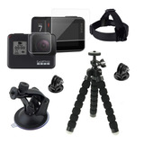 Kit Gopro Película Hero 7/6/5 Ventosa Tripé Suporte Cabeça