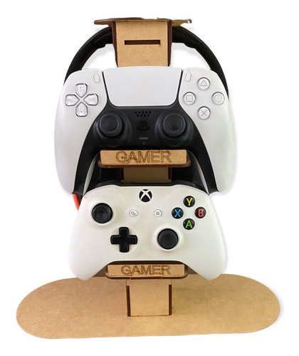 Porta Controle Suporte Videogame Gamer Para Xbox One Ps4 Mdf