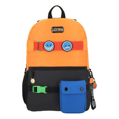 Mochila One Piece D. Ace Hermano Tripulación Luffy Color Naranja Diseño De La Tela Liso | Envío gratis