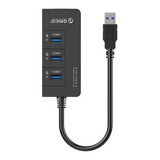 Hub Usb 3.0 3 Portas Entrada Gigabit Ethernet - Preto