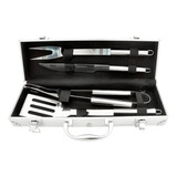 Kit Churrasco Inox C/ Maleta Churrasqueiro Profissional