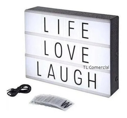 Quadro Led Lightbox Luminária Letra Decorativa Letras Bright