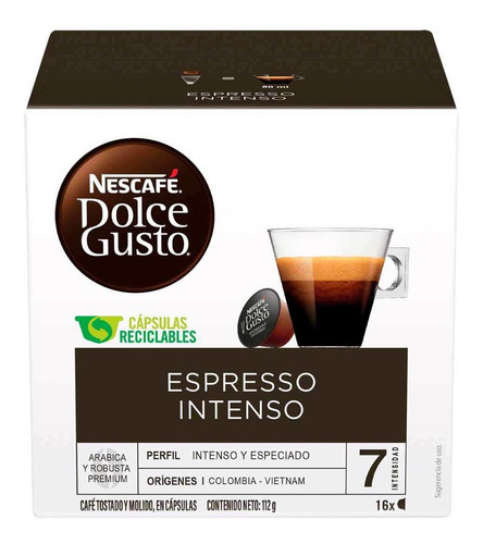 Café De Grano Nescafe Dolce Gusto Espresso 16 Cápsulas 112g