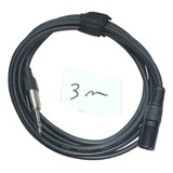 Cable Plug Stereo A Canon Xlr Macho 3m 