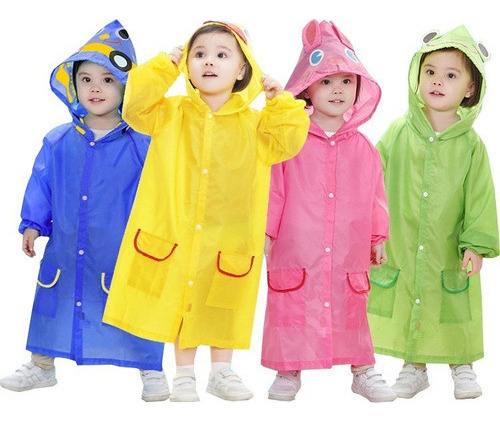 Poncho Impermeable Capa Lluvia Niño Colegio Kinder Escue [u]