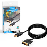 Cabo Adaptador Displayport Para Dvi 24+1 Macho Com 1,8m Compatível Pc Dell Lenovo Lumi