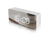 Reloj Despertador Digital Usb Con Luz Alarma Temperatura 