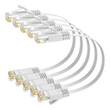 Elecan Cat 6 Flat Ethernet Cable 2 Pack, Speed ??slim Patch 
