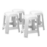 Banqueta Plastica Apilable Gol X4 Jardin Exterior Colombraro