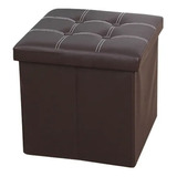 Baul Tomy Plegable Ecocuero Asiento 38cm Puff Pouf Caja