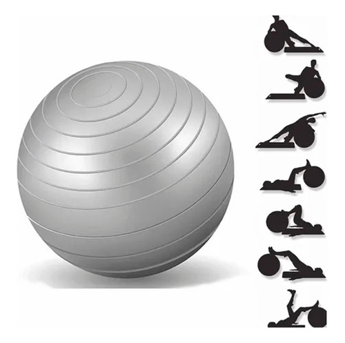 Bola Inflável Exercícios Pilates Fisioterapia Yoga 65cm