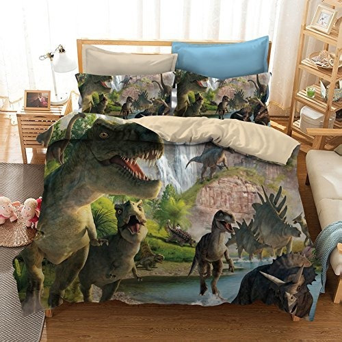 Juego De Ropa De Cama De Dinosaurio  Age Trex Raptors J...