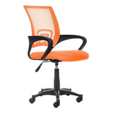 Silla Oficina Ergonomica Giratoria Apoyo Lumbar Quito Color Naranja Material Del Tapizado Mesh