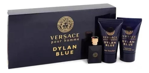 Versace Dylan Blue Pour Homme Conjunto 3 Peças Em Miniatura Gênero Masculino