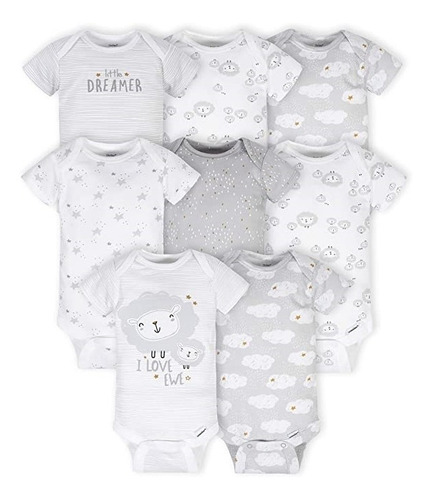 Ropa Para Bebe Bodys Unisex Paquete De 8 Talla Recién Nacido