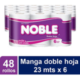 Papel Higiénico Noble Doble Hoja 23 Metros X 48 Rollos