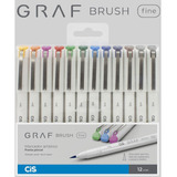 Estojo Cis Marcador Graf Brush Fine 12 Cores 59.9600 29055