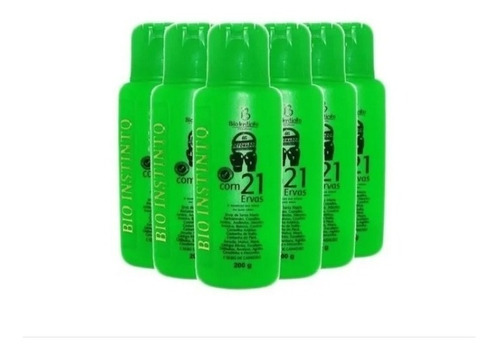 6 Unidades Gel Detonador 21 Ervas Bio Instinto 200g 