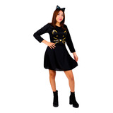 Disfraz Gatita, Gata Neko Minina Cat Vestido Michi Michita Pantera Cosplay Minino Halloween Mujer Dama Felina Micha