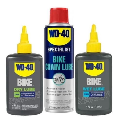 Kit Todas Las Condiciones +lubricante Seco-húmedo Bike Wd-40