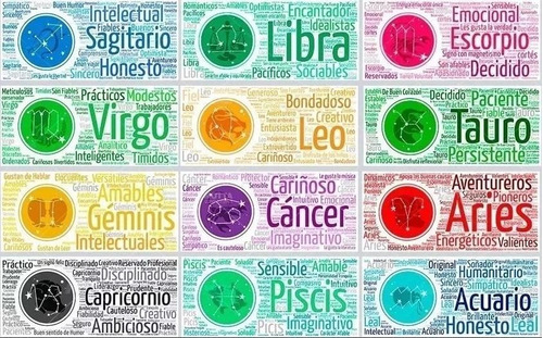 Plantilla Signos De Zodiaco Sublimación Tazas Mates