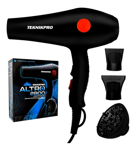 Secador De Pelo Profesional Altro 2800 Teknikpro Con Difusor