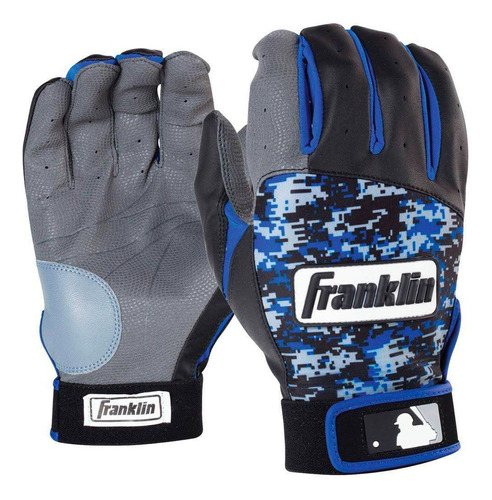 Guanteletas Beisbol Franklin Digitek Gris Azul Camu Adulto