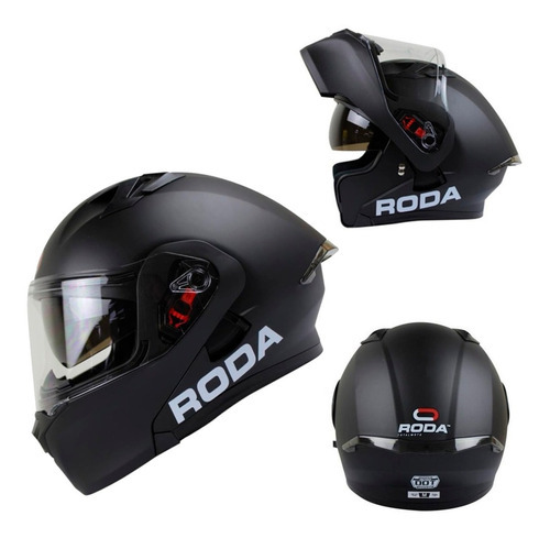 Casco Abatible Para Moto Roda Rush Svs Negro Mate Tamaño Del Casco Xxl