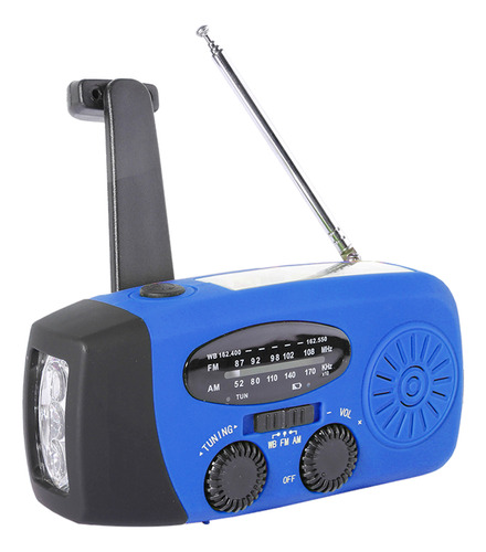 Radio De Emergencia Manivela Solar Am/fm/noaa Recargable Con