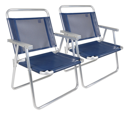 Set X2 Sillón Playa Camping Oversize Aluminio Sannet Mor Ct